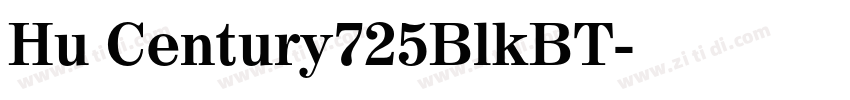 Hu Century725BlkBT字体转换